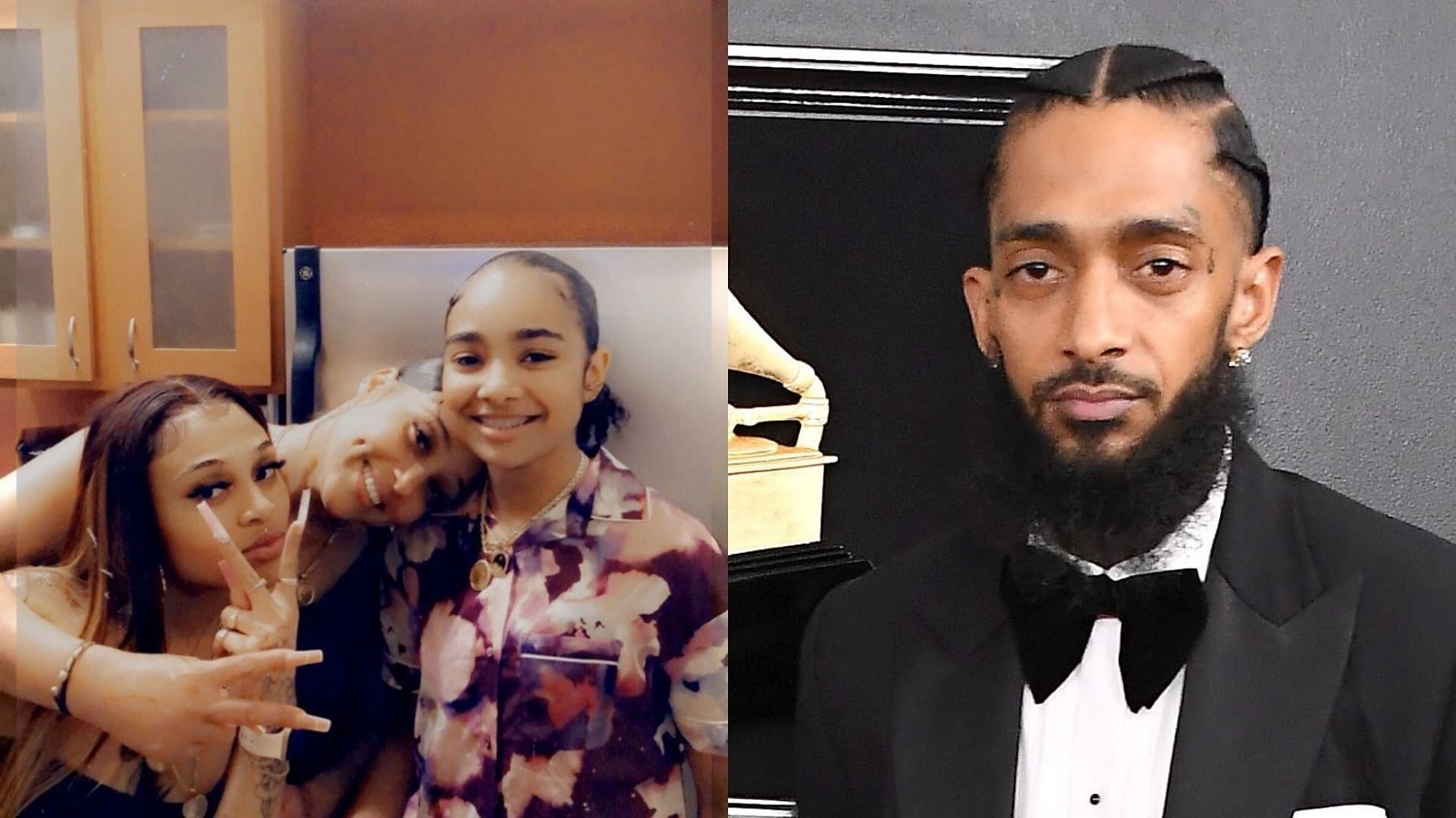 Late Nipsey Hussle's ex Tanisha Foster is claiming to regain the custody of their daughter (Image via Chyna Hussle/Instagram and Steve Granitz/WireImage)