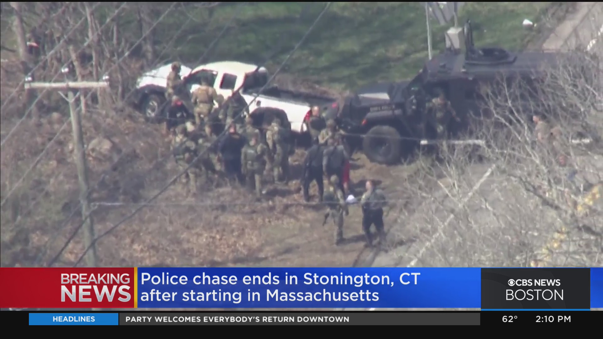 Suspect In Custody after Police Chase That Started In Massachusetts Ends In Connecticut – Boston News, Sports, Weather, Traffic and Boston's Best